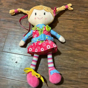 Snuggle Stuffs Sugar Snap Plush Learn to Dress Doll for toddler Emma-15 inch